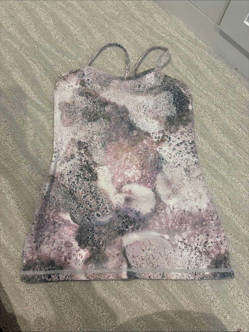 lululemon athletica Pink and Gray Marble Cami Tank